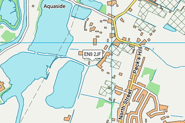 EN9 2JF map - OS VectorMap District (Ordnance Survey)