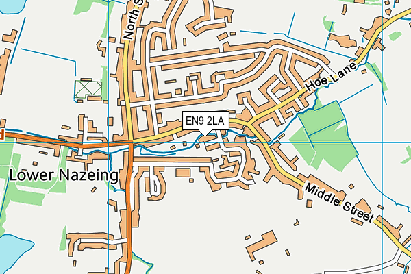 EN9 2LA map - OS VectorMap District (Ordnance Survey)