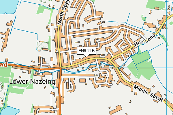 EN9 2LB map - OS VectorMap District (Ordnance Survey)