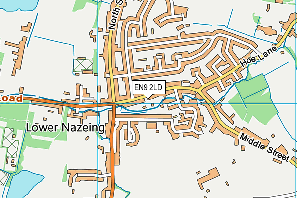 EN9 2LD map - OS VectorMap District (Ordnance Survey)