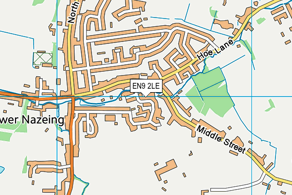 EN9 2LE map - OS VectorMap District (Ordnance Survey)