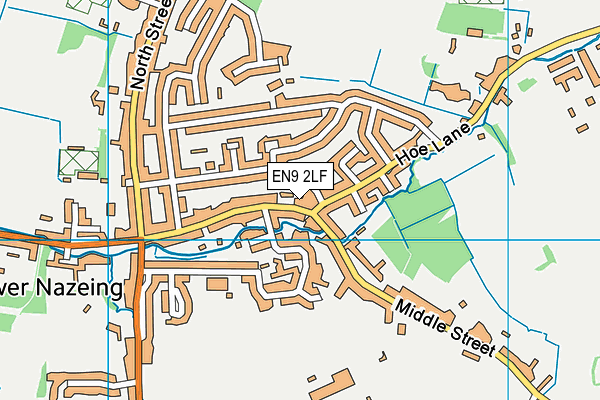 EN9 2LF map - OS VectorMap District (Ordnance Survey)