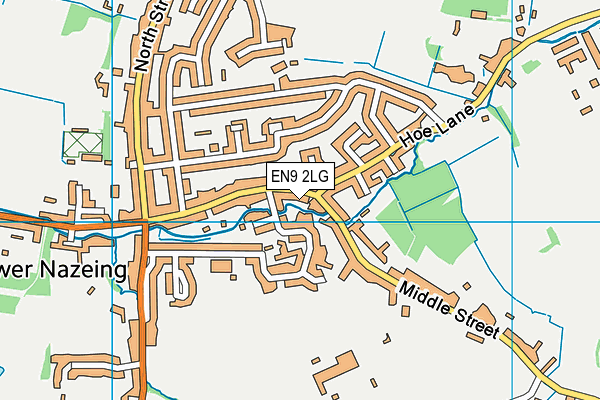 EN9 2LG map - OS VectorMap District (Ordnance Survey)
