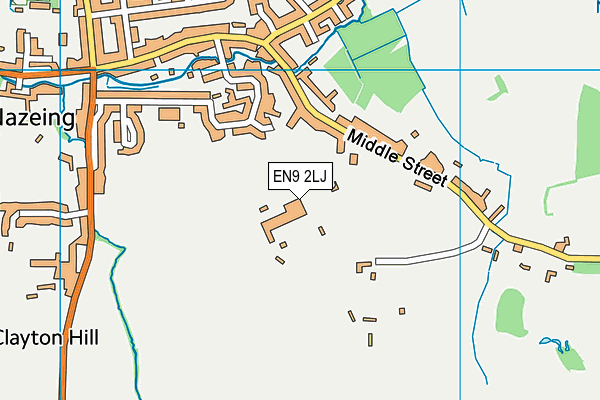 EN9 2LJ map - OS VectorMap District (Ordnance Survey)