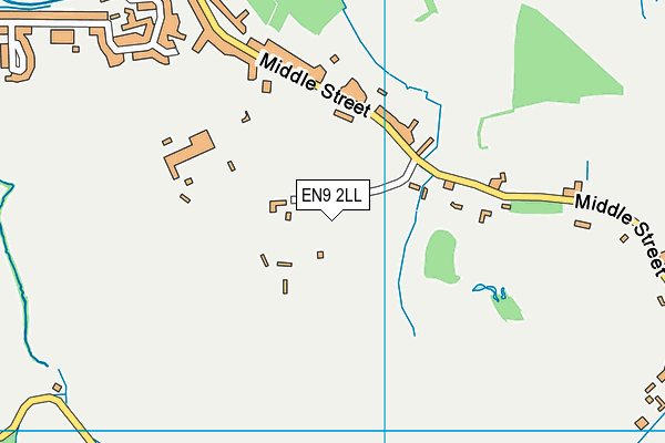 EN9 2LL map - OS VectorMap District (Ordnance Survey)