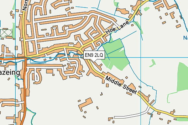 EN9 2LQ map - OS VectorMap District (Ordnance Survey)