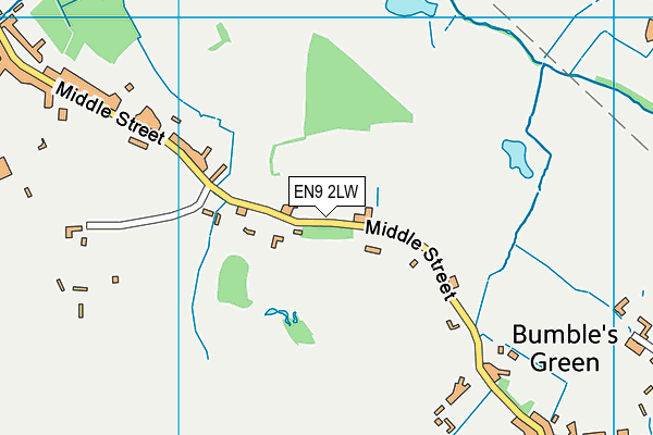 EN9 2LW map - OS VectorMap District (Ordnance Survey)