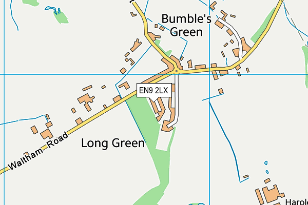 EN9 2LX map - OS VectorMap District (Ordnance Survey)
