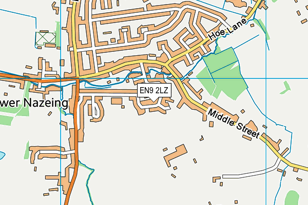 EN9 2LZ map - OS VectorMap District (Ordnance Survey)
