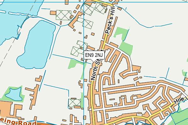 EN9 2NJ map - OS VectorMap District (Ordnance Survey)