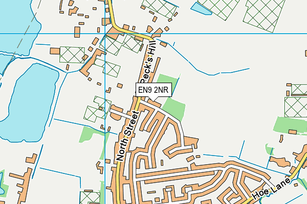 EN9 2NR map - OS VectorMap District (Ordnance Survey)