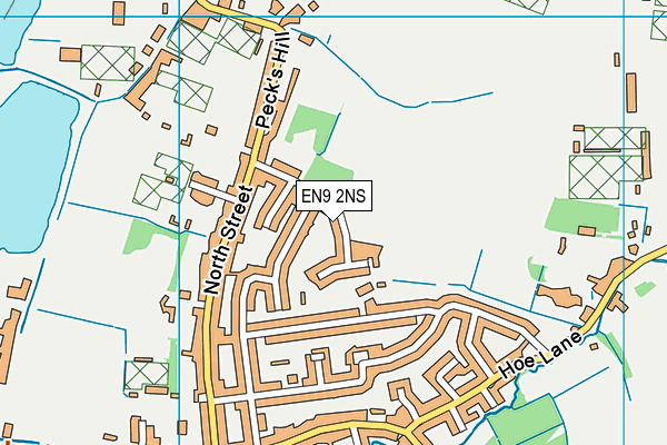 EN9 2NS map - OS VectorMap District (Ordnance Survey)
