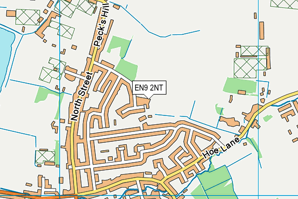 EN9 2NT map - OS VectorMap District (Ordnance Survey)