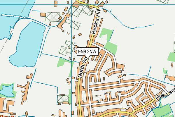 EN9 2NW map - OS VectorMap District (Ordnance Survey)
