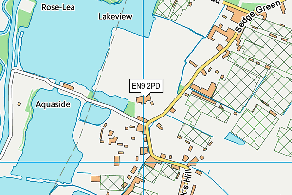 EN9 2PD map - OS VectorMap District (Ordnance Survey)