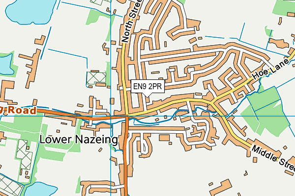 EN9 2PR map - OS VectorMap District (Ordnance Survey)