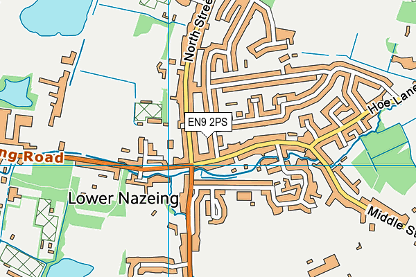 EN9 2PS map - OS VectorMap District (Ordnance Survey)