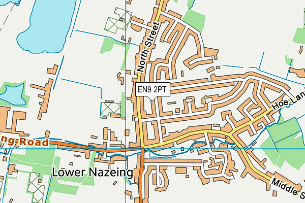 EN9 2PT map - OS VectorMap District (Ordnance Survey)