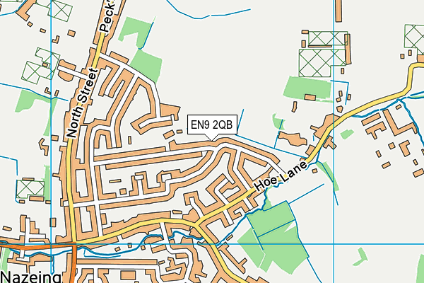 EN9 2QB map - OS VectorMap District (Ordnance Survey)