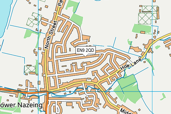 EN9 2QD map - OS VectorMap District (Ordnance Survey)