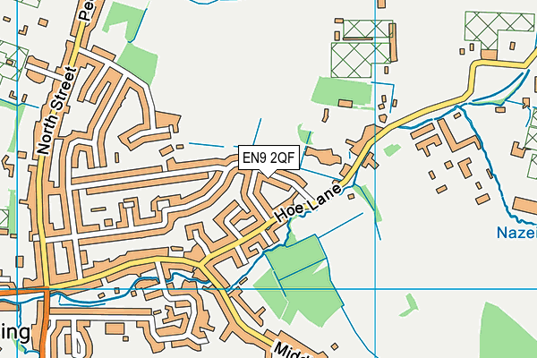 EN9 2QF map - OS VectorMap District (Ordnance Survey)