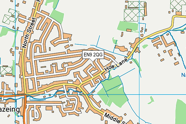 EN9 2QG map - OS VectorMap District (Ordnance Survey)