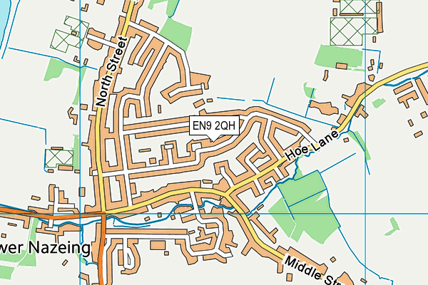 EN9 2QH map - OS VectorMap District (Ordnance Survey)