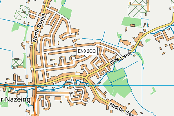 EN9 2QQ map - OS VectorMap District (Ordnance Survey)