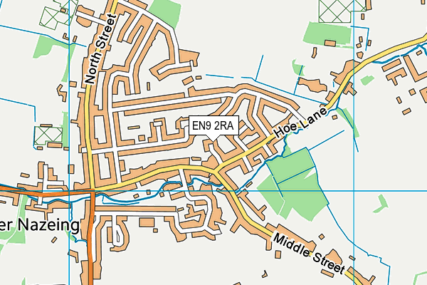 EN9 2RA map - OS VectorMap District (Ordnance Survey)