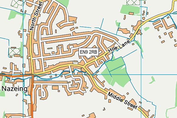 EN9 2RB map - OS VectorMap District (Ordnance Survey)