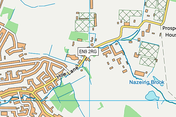EN9 2RG map - OS VectorMap District (Ordnance Survey)