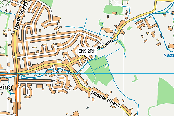 EN9 2RH map - OS VectorMap District (Ordnance Survey)