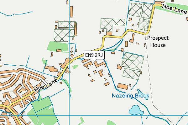 EN9 2RJ map - OS VectorMap District (Ordnance Survey)