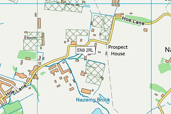 EN9 2RL map - OS VectorMap District (Ordnance Survey)