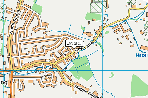 EN9 2RQ map - OS VectorMap District (Ordnance Survey)