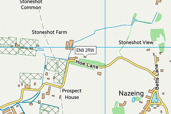 EN9 2RW map - OS VectorMap District (Ordnance Survey)