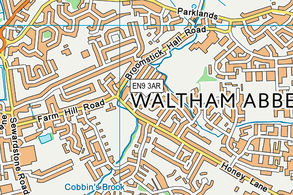 EN9 3AR map - OS VectorMap District (Ordnance Survey)