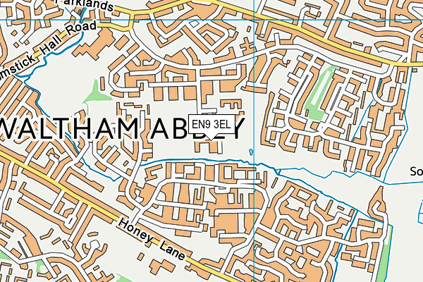 EN9 3EL map - OS VectorMap District (Ordnance Survey)