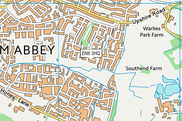 EN9 3HQ map - OS VectorMap District (Ordnance Survey)