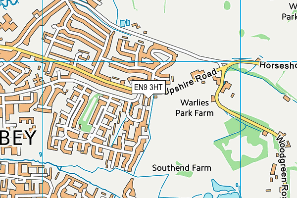 EN9 3HT map - OS VectorMap District (Ordnance Survey)