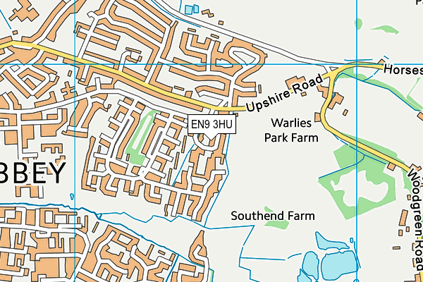 EN9 3HU map - OS VectorMap District (Ordnance Survey)