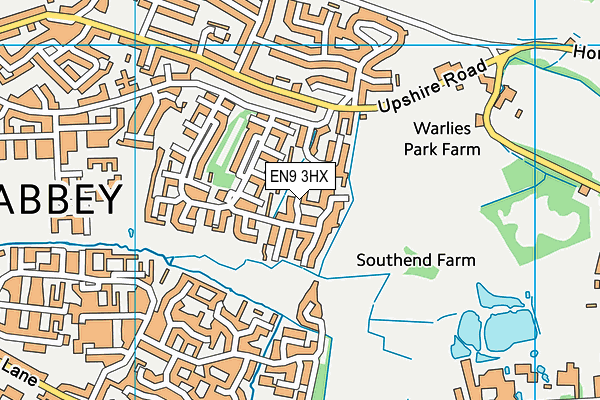 EN9 3HX map - OS VectorMap District (Ordnance Survey)