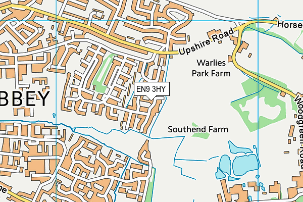 EN9 3HY map - OS VectorMap District (Ordnance Survey)