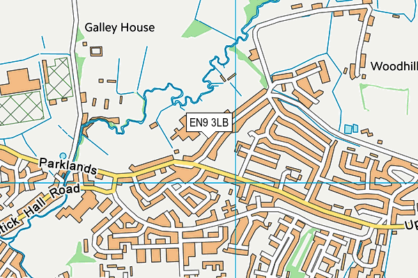 EN9 3LB map - OS VectorMap District (Ordnance Survey)