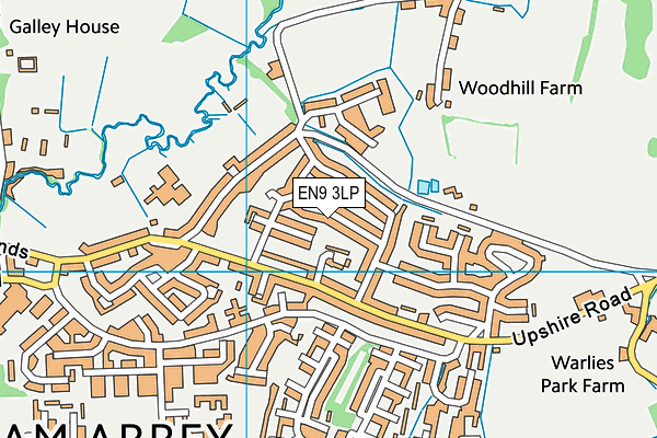 EN9 3LP map - OS VectorMap District (Ordnance Survey)