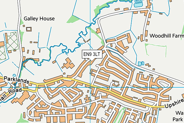 EN9 3LT map - OS VectorMap District (Ordnance Survey)