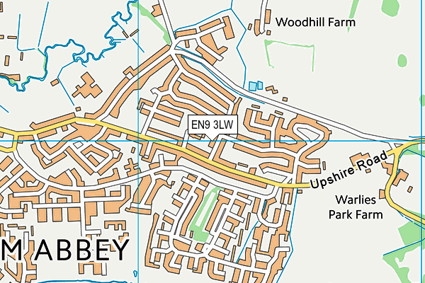 EN9 3LW map - OS VectorMap District (Ordnance Survey)
