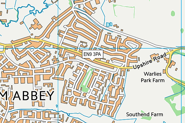 EN9 3PA map - OS VectorMap District (Ordnance Survey)