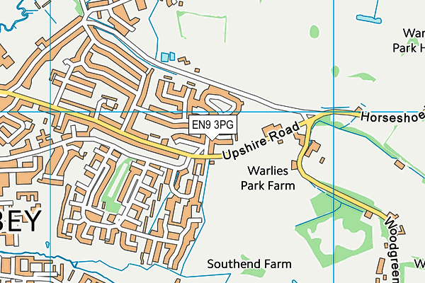 EN9 3PG map - OS VectorMap District (Ordnance Survey)