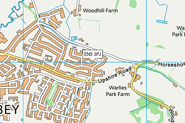 EN9 3PJ map - OS VectorMap District (Ordnance Survey)